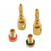 A6520 12 in 1 Car Gold  plated Red and Black 4mm Banana Head Audio Plug