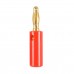 A6545 10 in 1 Car Red and Black Cover Gold  plated 4mm Banana Head Audio Plug