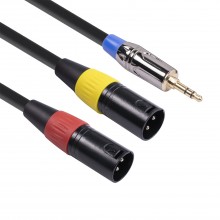 TC194BUXK108YR  30 3 5mm Male to Dual Canon Male Audio Cable